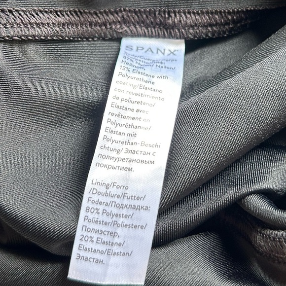 Spanx faux leather leggings women’s black color Sz L 2437 - Picture 15 of 16